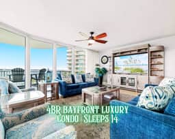 Caribe B407" | 4BR Bayfront Condo With Stunning Views*Unmatched Amenities*Lazy River*Outdoor Pools*Hot Tub*Boat Slip*Beach Trolley*Cabanas*On Site Restaurants*Sleeps 14