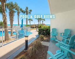 Palm Beach #B12" | Beachfront 1BR | Ground Level | Pool & Gulf Views | Heated Pools | Gym | Sleeps 4