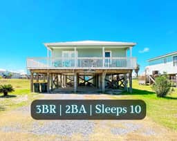 Salty Southern Haven" | Balcony Gulf Views*200 Steps To Beach*Firepit*Sleeps 10*Dog Friendly 3BR*Fort Morgan