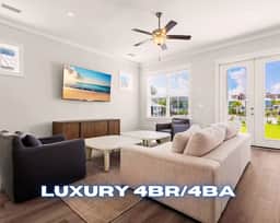 Top Of The Line @ Summer Salt" | Lake Views*Steps To Pool*Walk To Beach*Firepit*Luxury 4BR Home*Sleeps 16