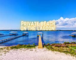 Believe Inn" | Luxury 6BR Lagoon Front Home With Gulf Views*Heated Private Pool*Private Boat Dock*Sleeps 18