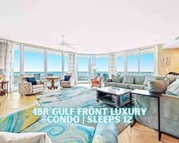 Caribe C910" | 4BR Gulf Front Condo With Sweeping Views*Unmatched Amenities*Lazy River*Outdoor Pools*Hot Tub*Boat Slip*Beach Trolley*Cabanas*On Site Restaurants*Sleeps 12