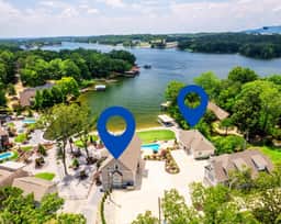 Relaxation Station" | 2 Luxury Lakefront Homes*Private Pool*Hot Tub*Putting Green*Firepit*Boat Slip