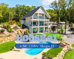 Relaxation Station" | 2 Luxury Lakefront Homes*Private Pool*Hot Tub*Putting Green*Firepit*Boat Slip