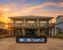 Pipe Dreams" | Balcony Gulf Views*50 Steps To Beach*Sleeps 12*Dog Friendly 3BR*Fort Morgan