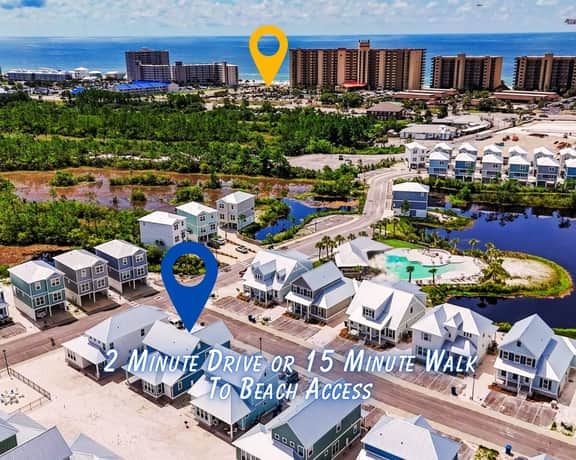 Skye Miles @ Summer Salt" | Pool*Walk To Beach*Firepit*Lake*Luxury Amenities*Sleeps 14