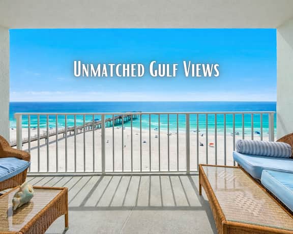 Emerald Skye "65" | Beachfront 1BR + Bunks*Unmatched Gulf Views*Pool*Gym*Sleeps 6