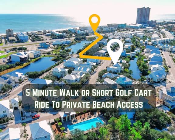 The Lookout @ Tannin" | Luxury 3BR + Loft Bunks*Steps To Private Beach Access*Pool*Golf Cart Friendly*Sleeps 10