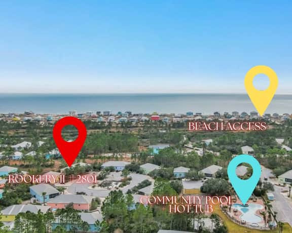 The Rookery II #2801" | Cute 3BR Beach Cottage*Pool*Hot Tub*Walk To Beach*Golf Cart Friendly