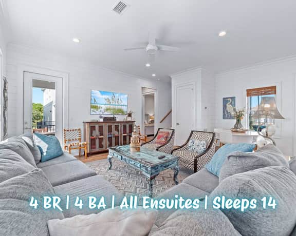 Oasis Beach Cottage @ Lost Dunes #S | 100 Steps To Beach, Heated Pool, Hot Tub, 4BR, Sleeps 14