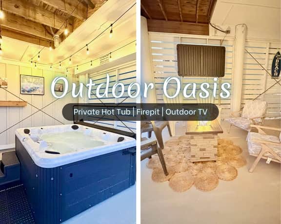 Amity Escape @ Summer Salt" | Private Hot Tub*Pool*Walk To Beach*Firepit*3BR*Sleeps 12