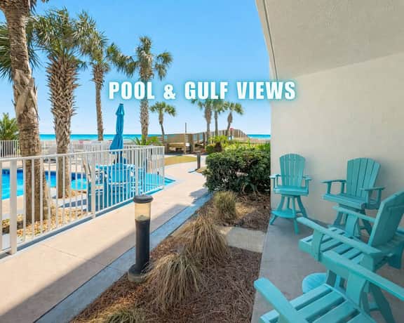 Palm Beach #B12" | Beachfront 1BR | Ground Level | Pool & Gulf Views | Heated Pools | Gym | Sleeps 4