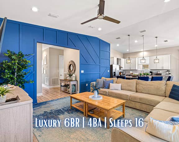 SeaHaven" @ Laguna Key | Luxury 6BR "Almost Beachfront" Home | Steps To Beach & Pool | Game Garage | Tiki Bar | Sleeps 16