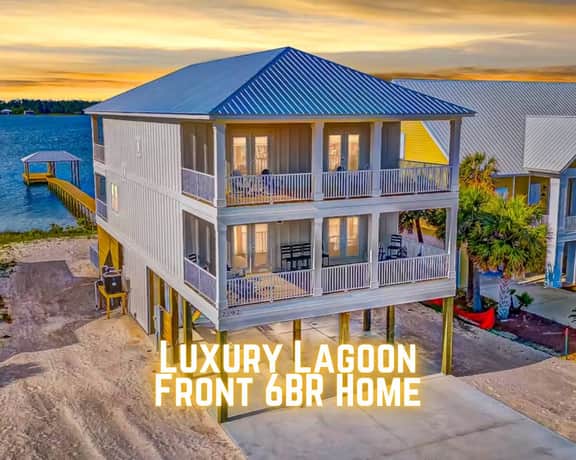Believe Inn" | Luxury 6BR Lagoon Front Home With Gulf Views*Heated Private Pool*Private Boat Dock*Sleeps 18