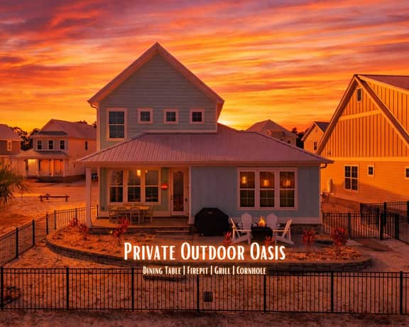 Beach Dreams" @ Summer Salt | Pool*Walk To Beach*Lakeside Views*Private Outdoor Oasis w Firepit*4BR*Sleeps 14*Dog Friendly