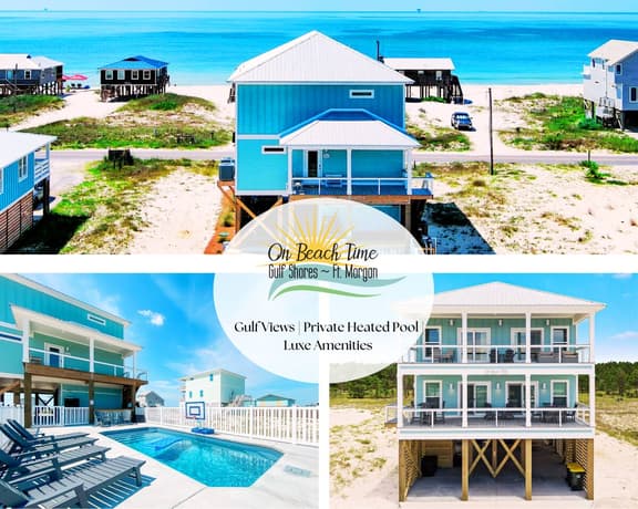 On Beach Time" | Luxury "Almost Beachfront" Home, Panoramic Gulf Views, Private Heated Pool