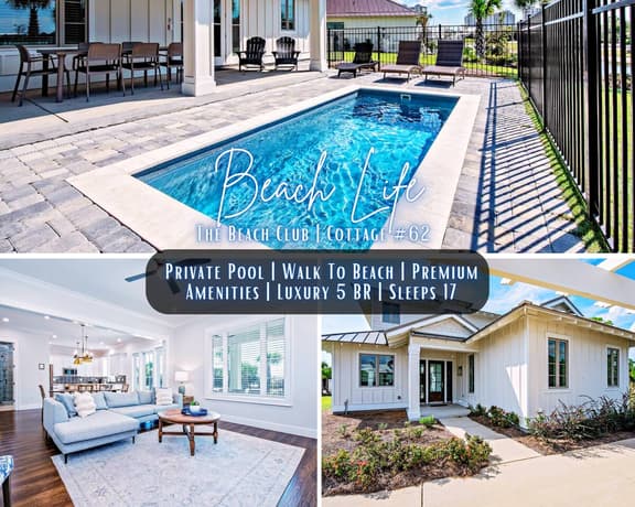 Beach Life" | The Beach Club | Cottage #62 | Private Pool | Walk To Beach | Luxury 5BR Home | Sleeps 17 | Premium Amenities