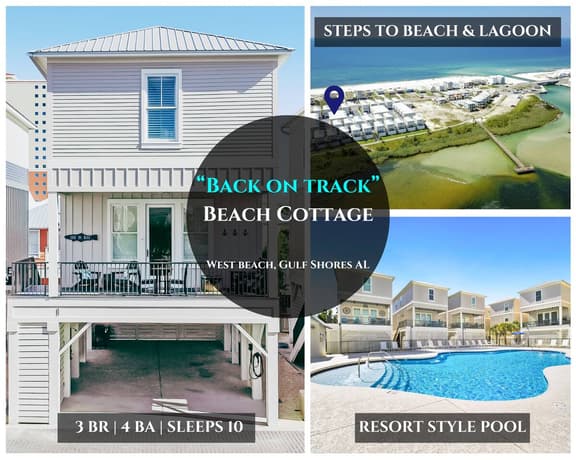 “Back On Track”| Steps To Beach & Lagoon, Pool, West Side Cottages