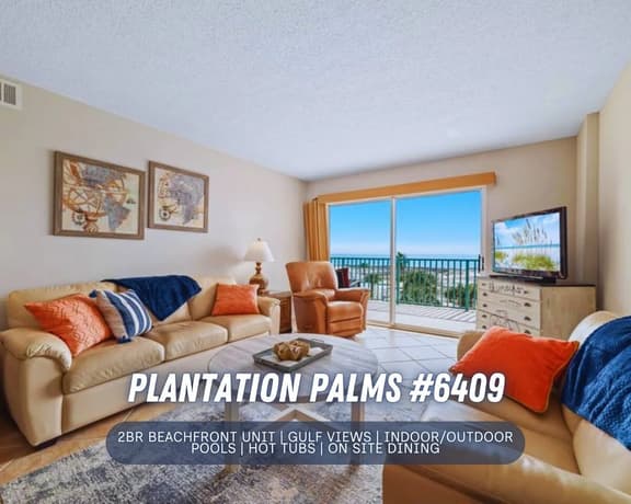 Plantation Palms #6409" | Beachfront 2BR | Indoor/Outdoor Pools + Hot Tub | Amenities Galore | On Site Dining | Sleeps 6