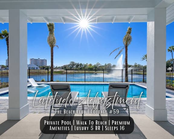 Latitude Adjustment" | The Beach Club | Cottage #59 | Luxury 5BR Home | Private Pool | Walk To Beach | Water Views | Premium Amenities