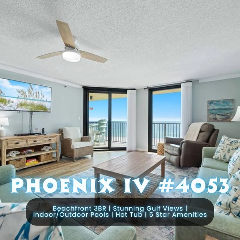 Phoenix IV #4053" | 3BR Beachfront Unit*Stunning Gulf Views*Indoor/Outdoor Pools*Hot Tub*Premium Amenities*Sleeps 12